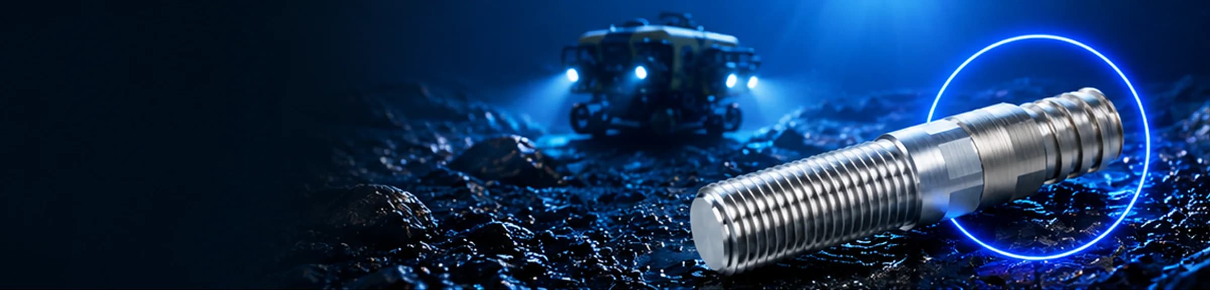Nano subsea proximity switch shown in an underwater equipment scene.